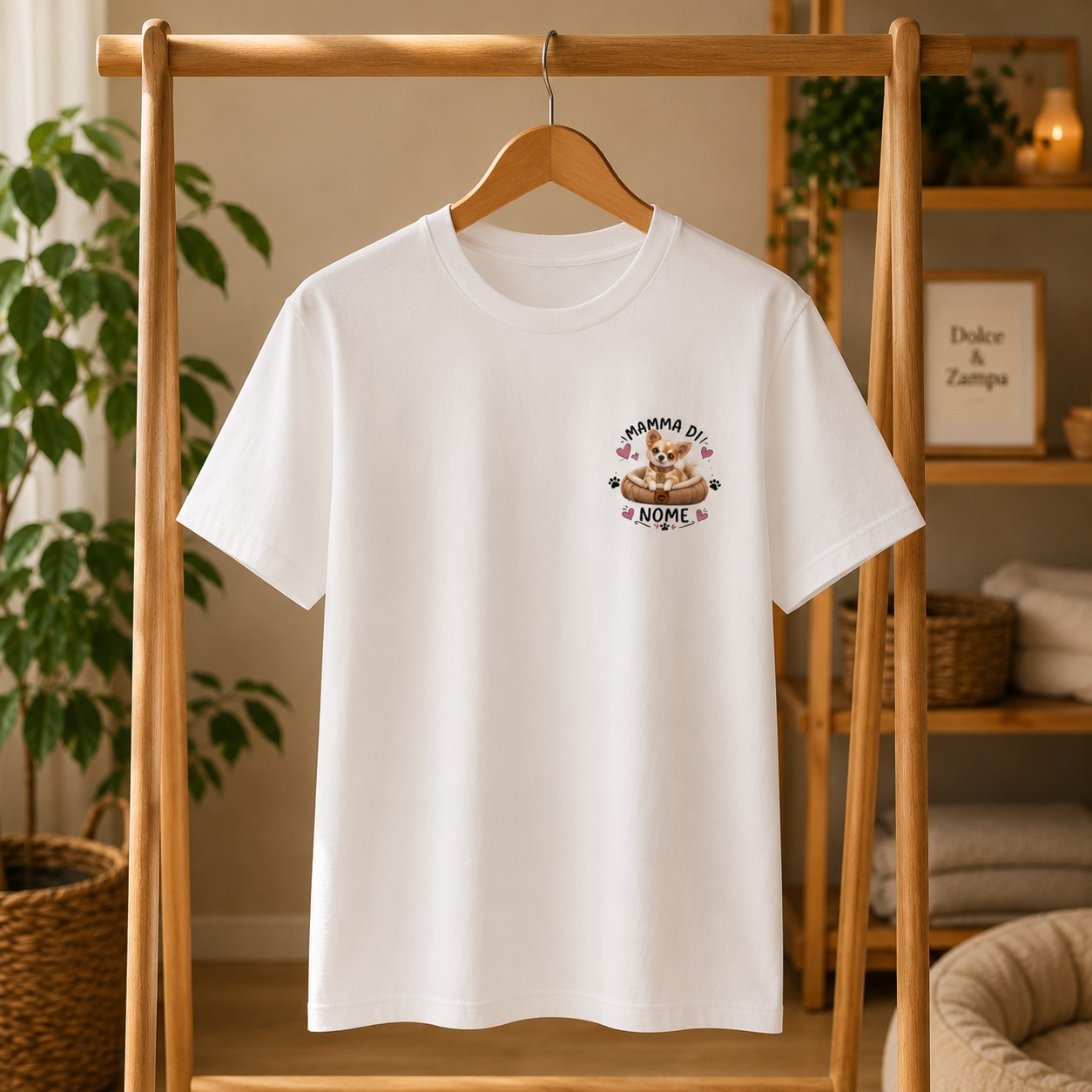 T-Shirt Personalizzata Mamma di Zampa in Cotone